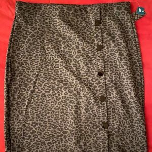 Black Leopard print skirt